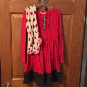 Matilda Jane dress and tights size 6